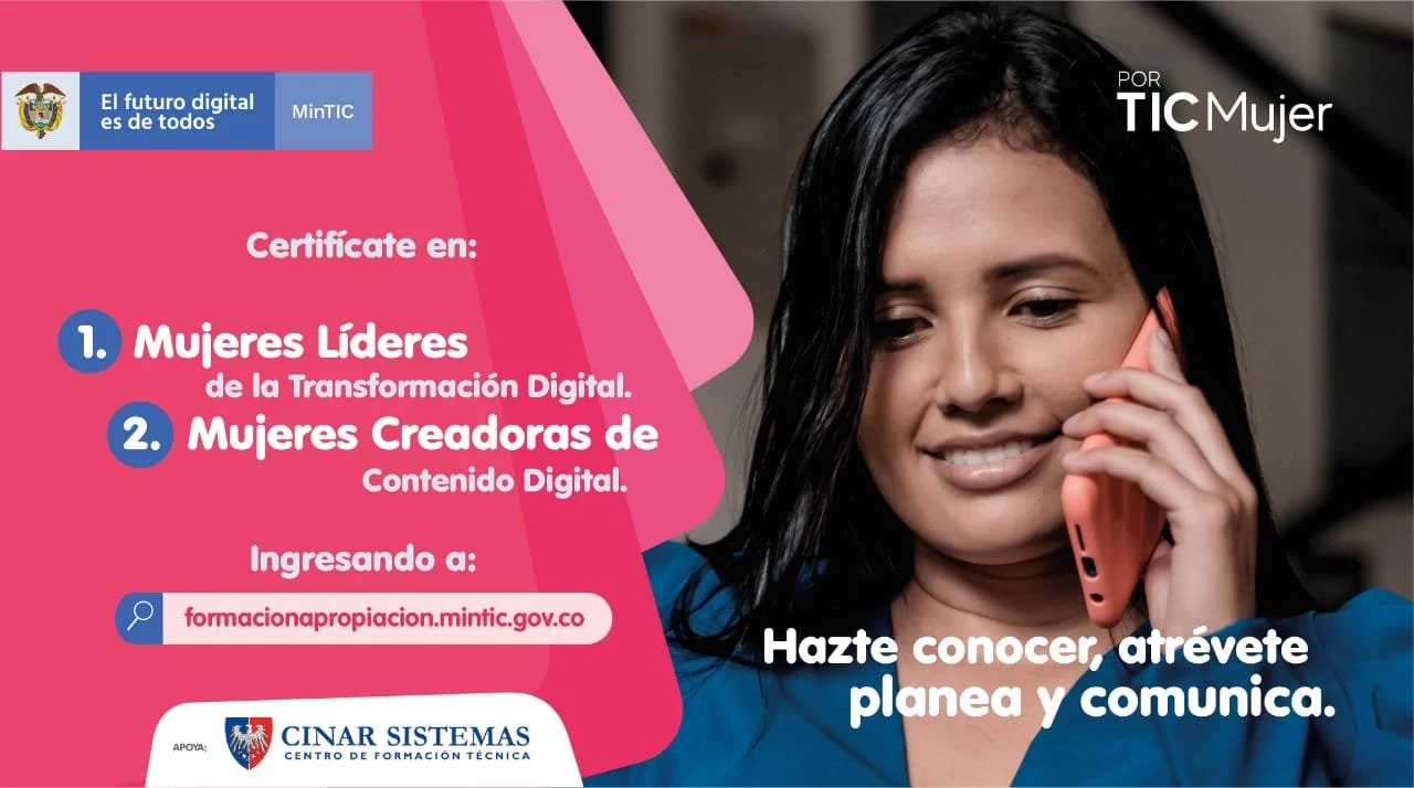 Imagen de «Certifícate en los cursos #PorTicMujer2021»
